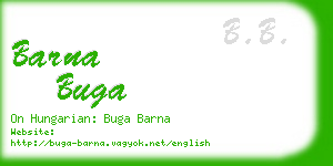 barna buga business card